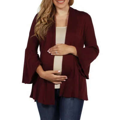 24seven Comfort Apparel Soft Shell Vests Maternity