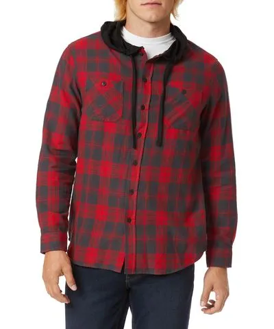 9/10/2020 UNIONBAY | Big and Tall Red Plaid Flannel Hoodies for Men