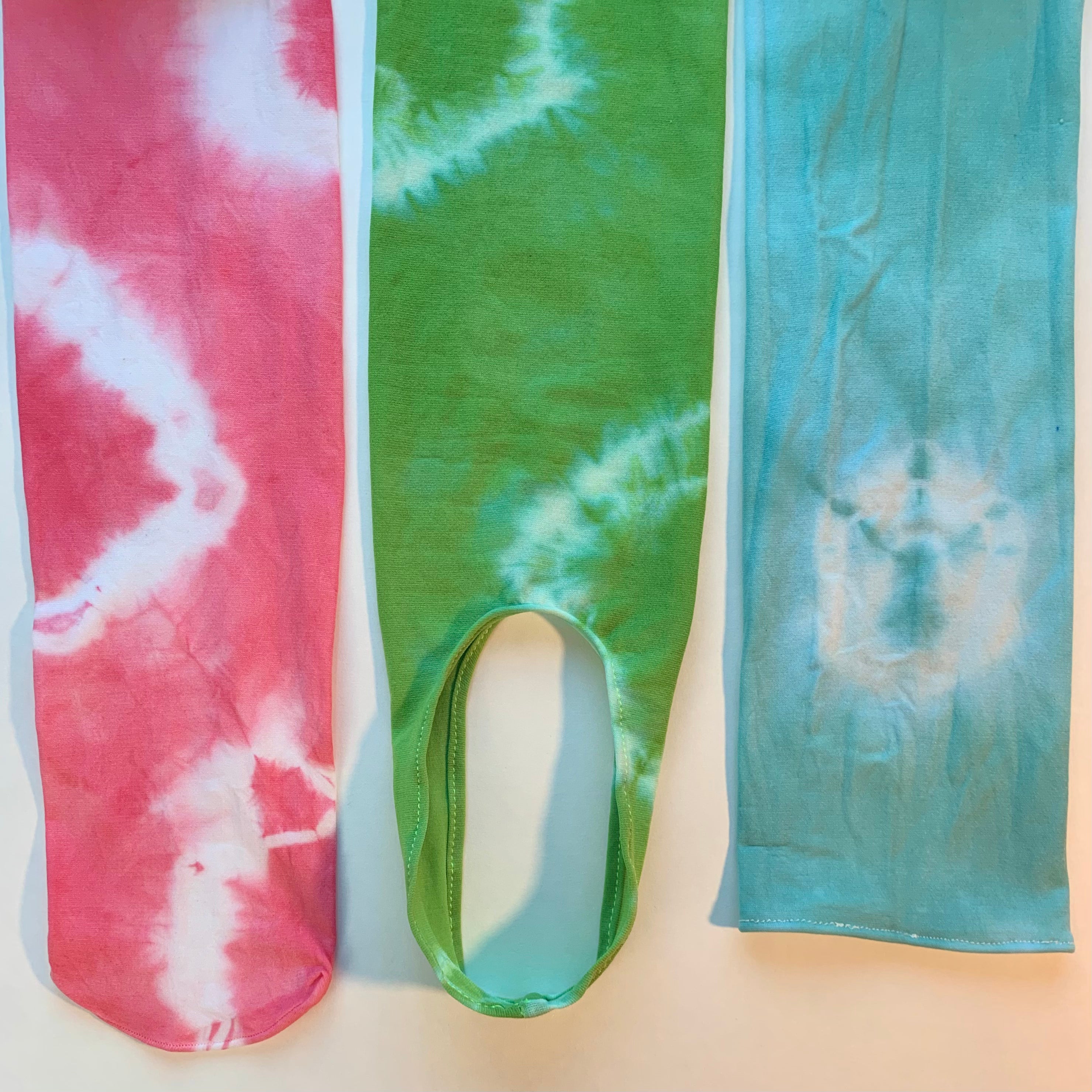 Acid cloud tie dye tights