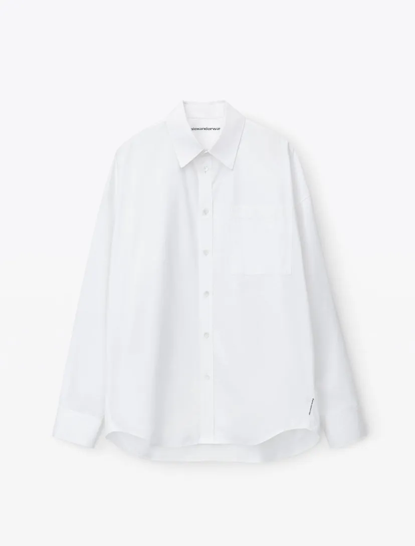 Alexander Wang  |Button-down Long Sleeves Plain Cotton Designers Shirts