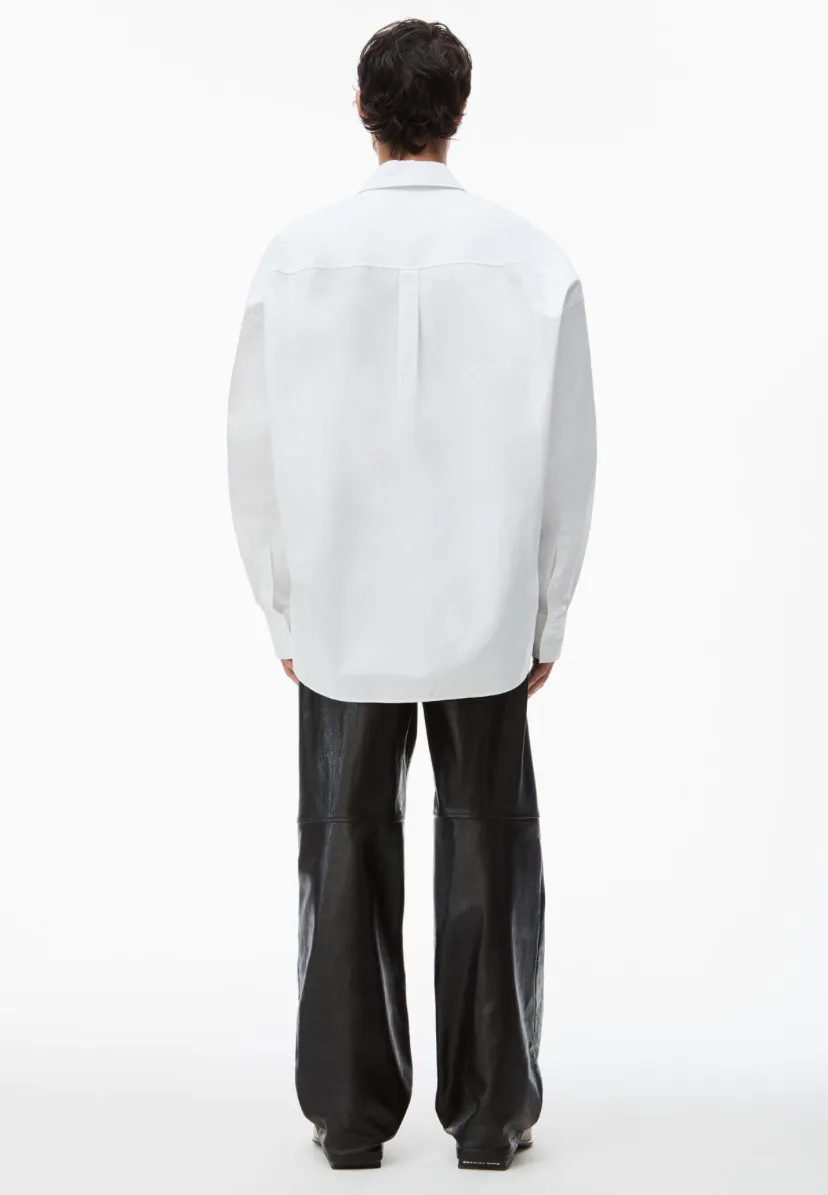 Alexander Wang  |Button-down Long Sleeves Plain Cotton Designers Shirts