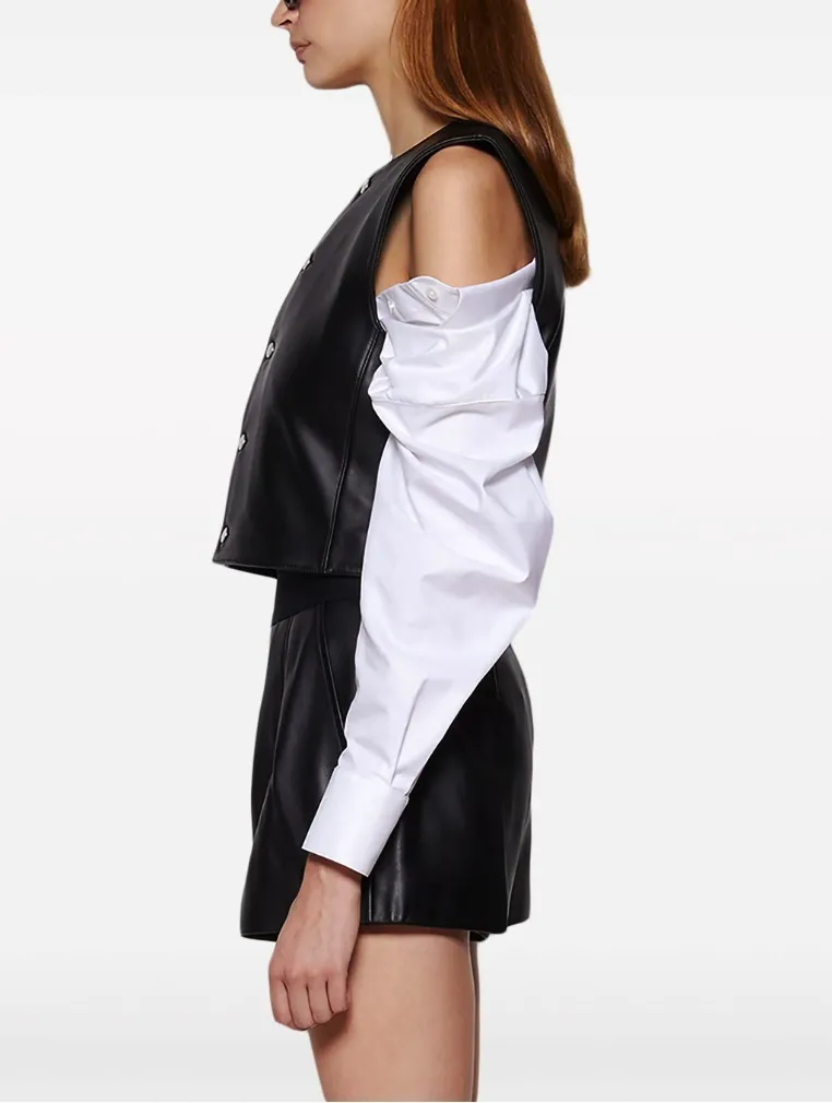 Alexander Wang  |Unisex Street Style Plain Leather Front Button Designers