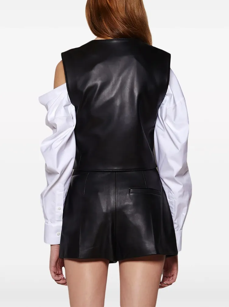 Alexander Wang  |Unisex Street Style Plain Leather Front Button Designers