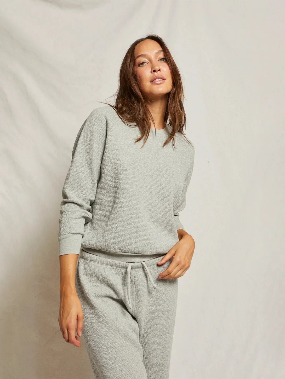 Allman Quilted Sweatshirt - Heather Grey