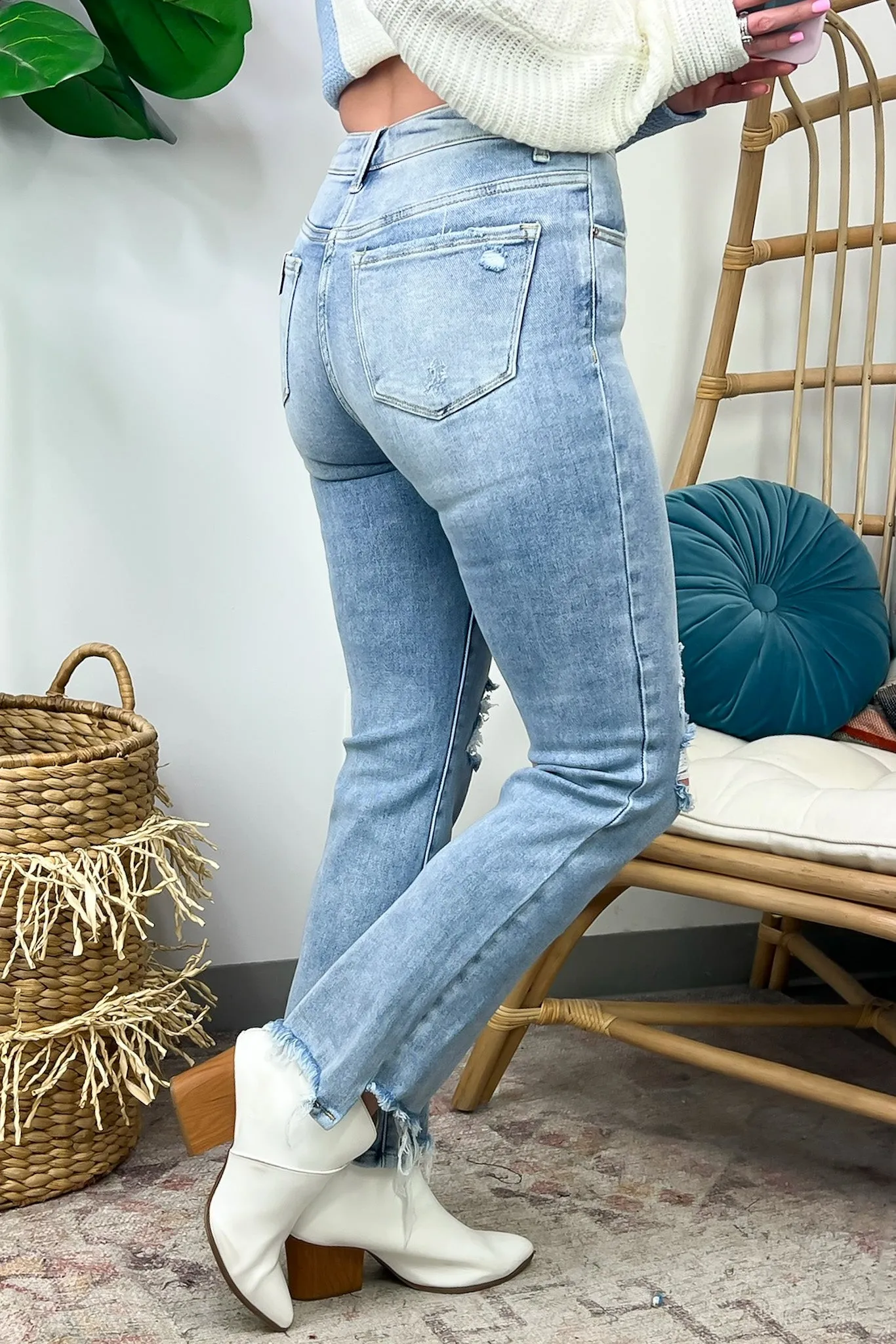 Allyssah High Rise Crop Flare Jeans