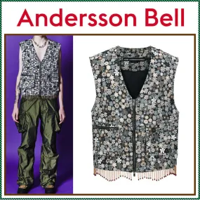 ANDERSSON BELL  |Flower Patterns Street Style Vests & Gillets