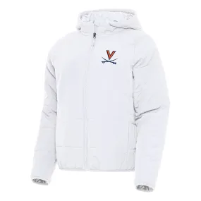 Antigua Virginia Cavaliers Women's White Universe Full-Zip Puffer Jacket