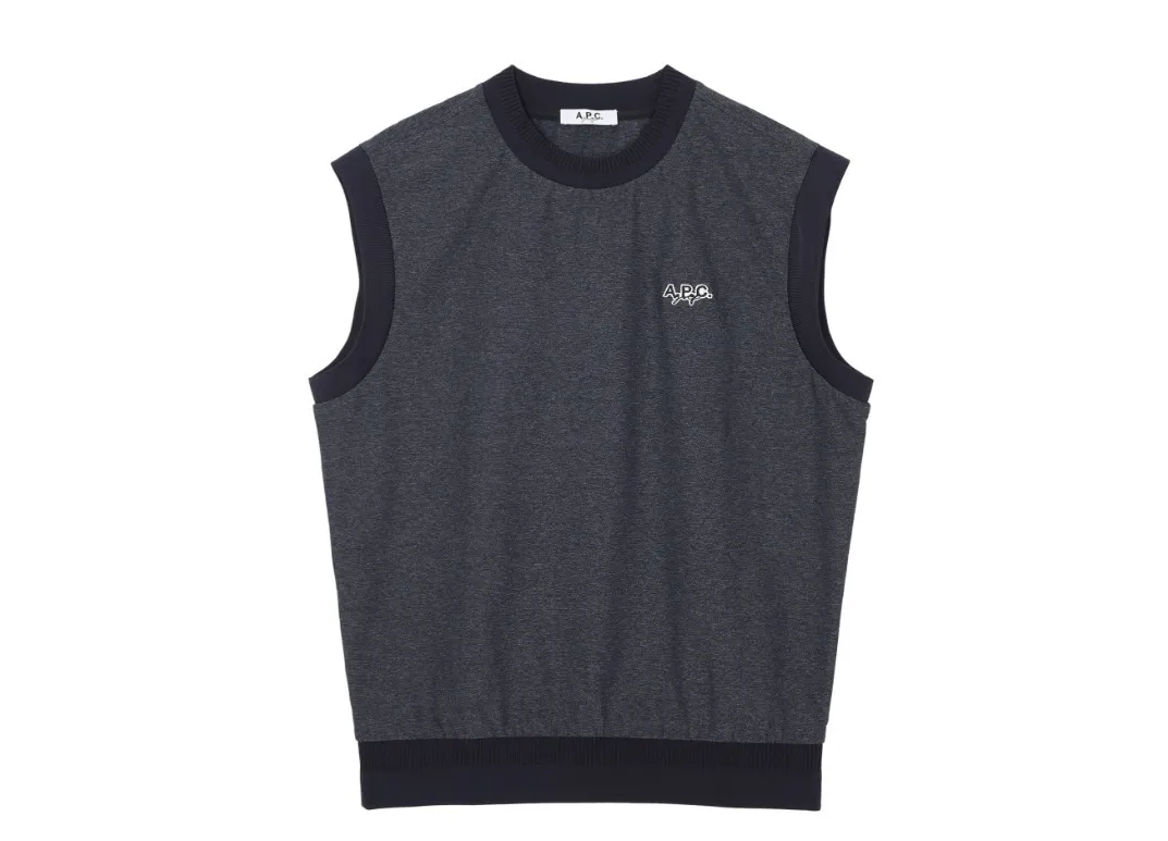 A.P.C.  |Street Style Plain Logo Designers Vests & Gillets