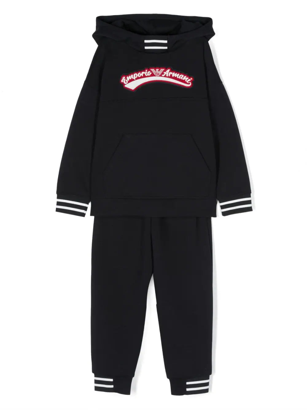 Armani Junior Boys Hoodie & Jogger Set w/ Fuzzy Front Logo