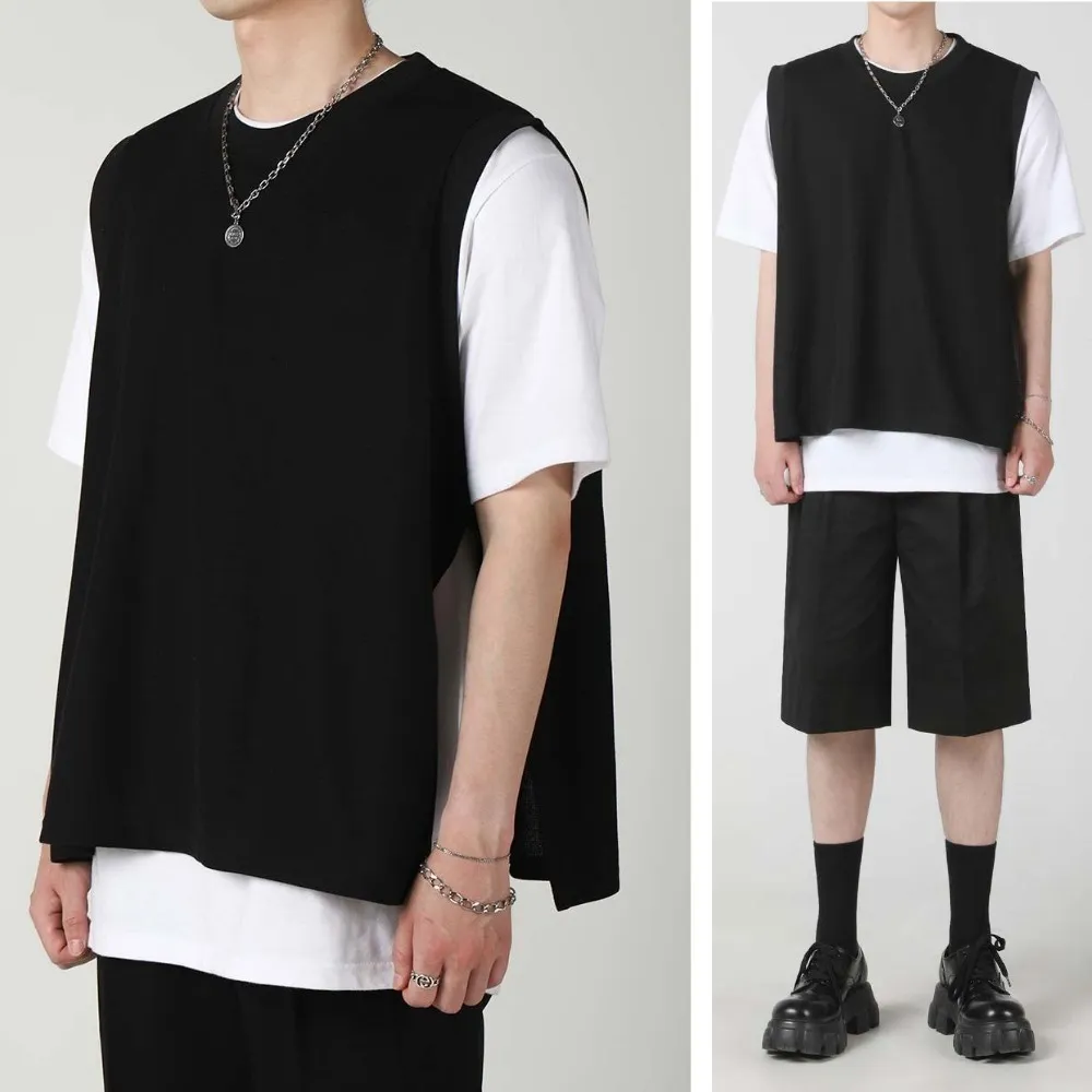 AVANDRESS  |Unisex Street Style Plain Oversized Vests & Gillets