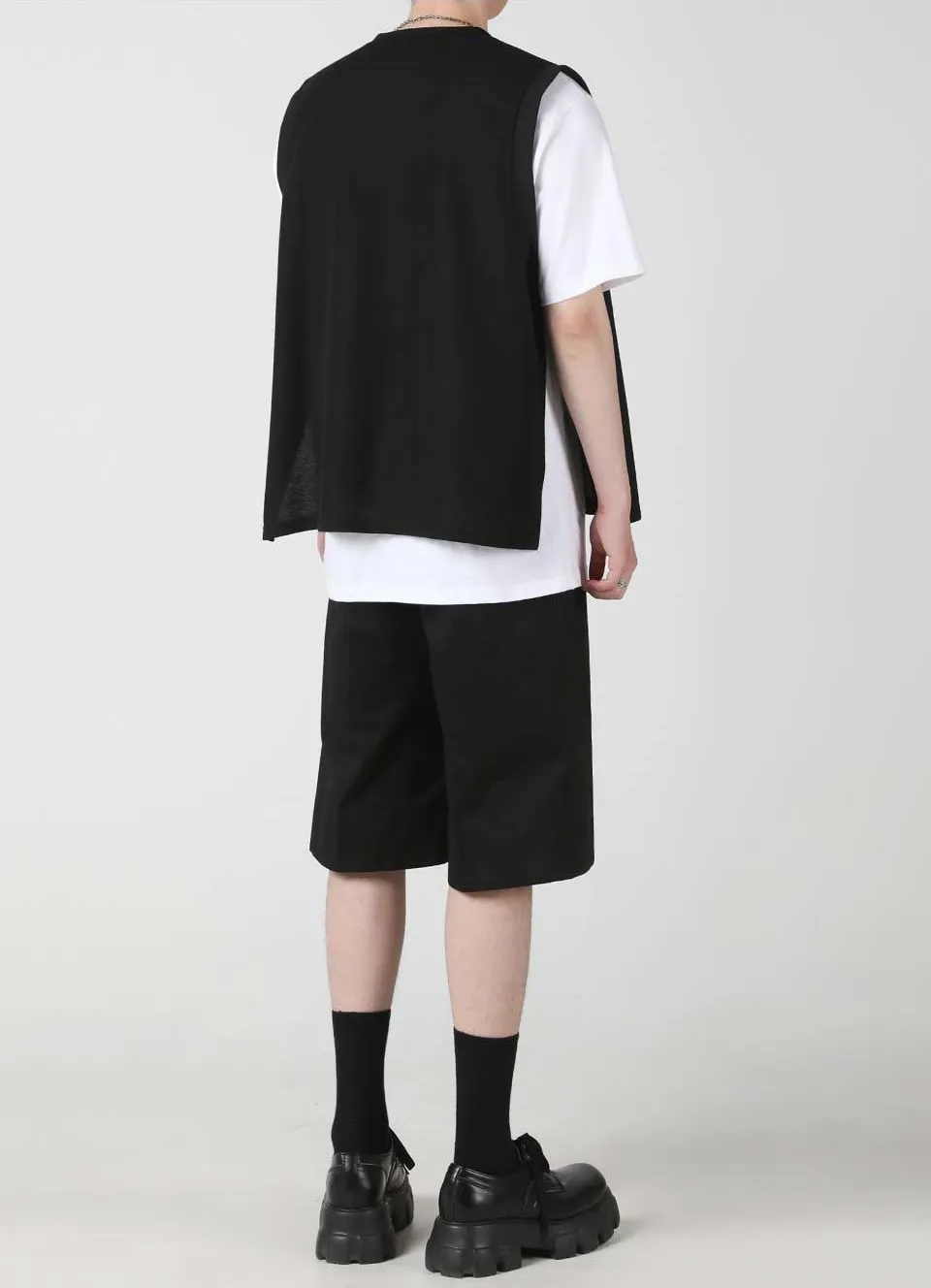 AVANDRESS  |Unisex Street Style Plain Oversized Vests & Gillets