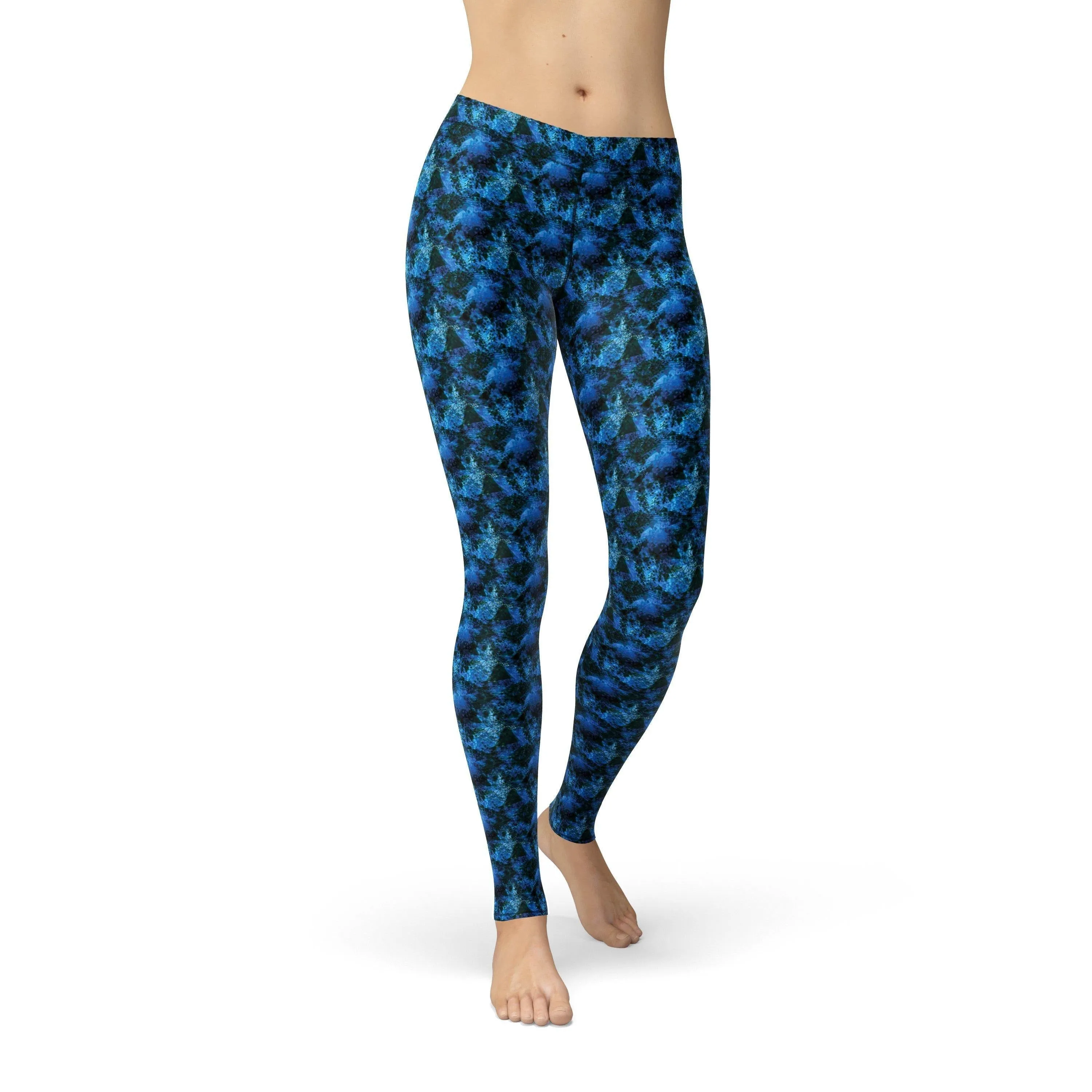 Avery Dark Blue Crystalline Leggings