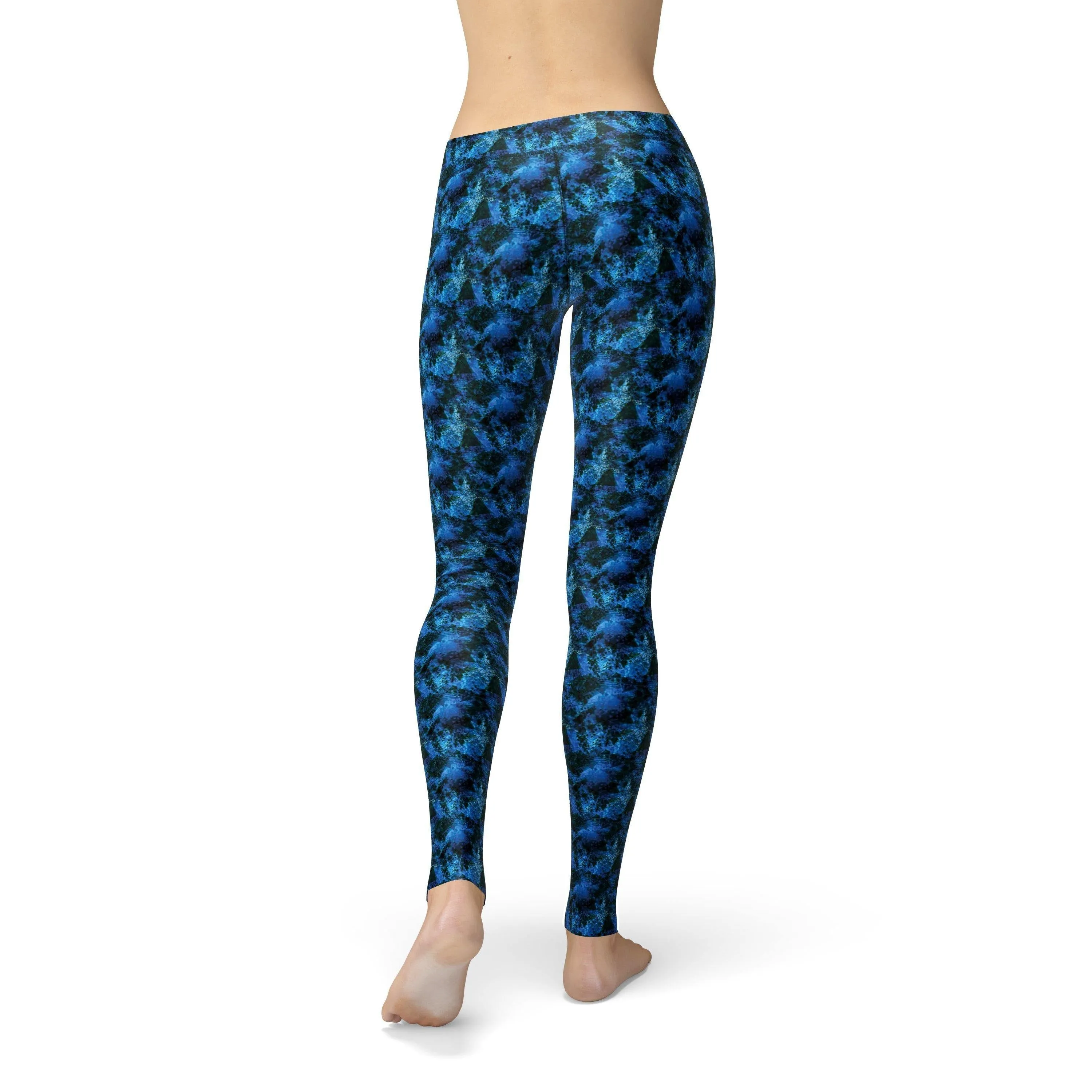 Avery Dark Blue Crystalline Leggings