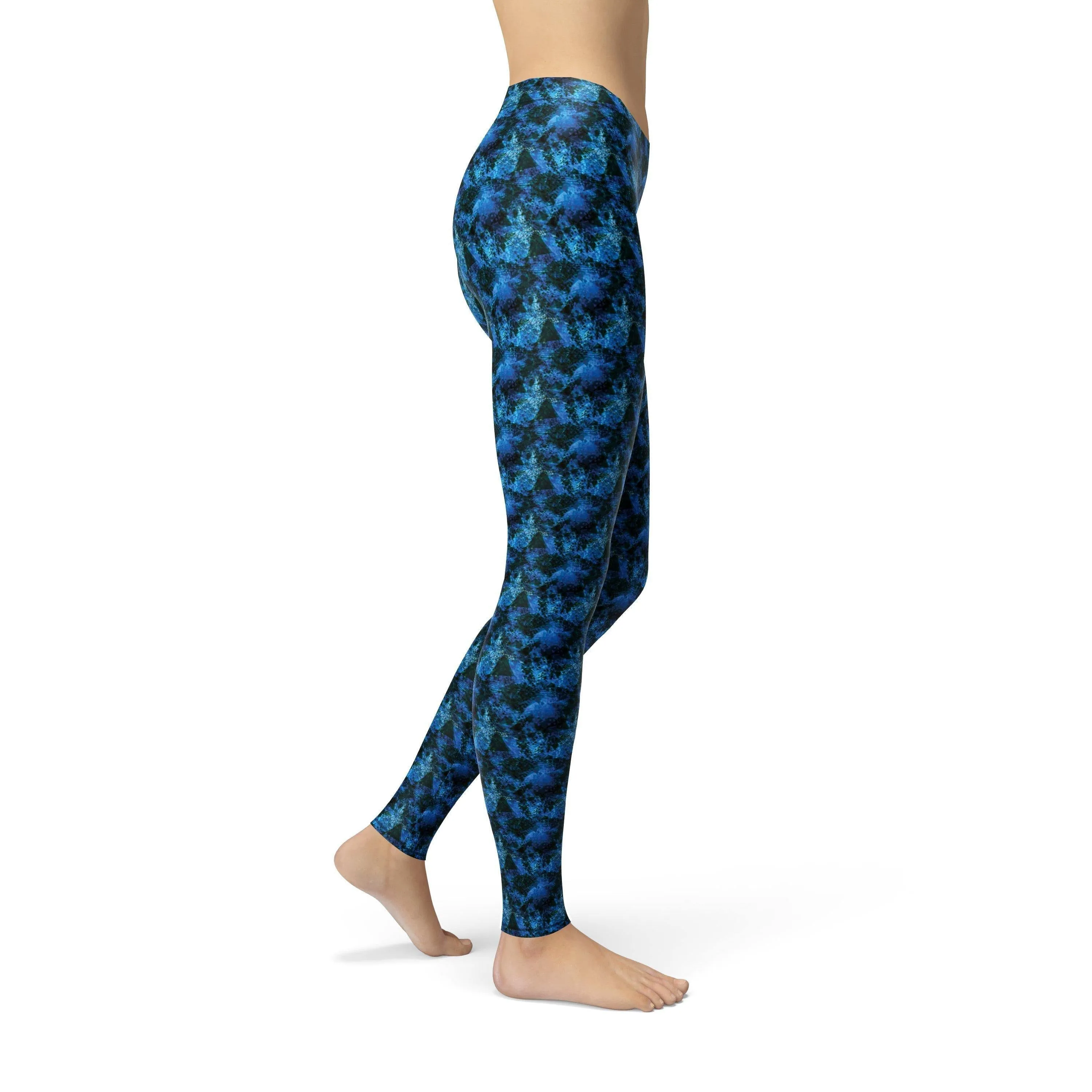 Avery Dark Blue Crystalline Leggings