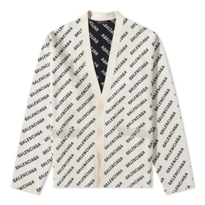 BALENCIAGA  |Button-down Unisex Cotton Logo Luxury Outlet Cardigans