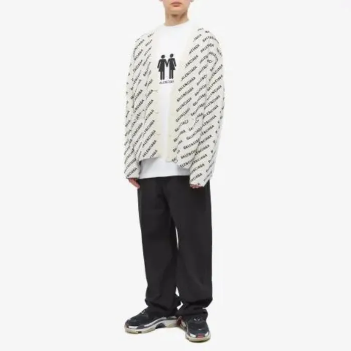 BALENCIAGA  |Button-down Unisex Cotton Logo Luxury Outlet Cardigans