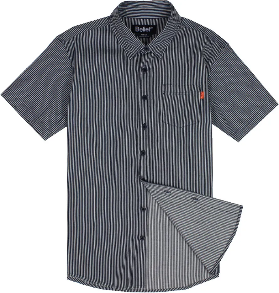 Belief  |Button-down Street Style Plain Cotton Short Sleeves Shirts