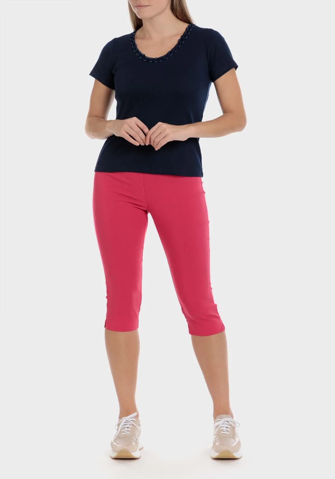 Bengaline Crop Trousers - Fuchsia