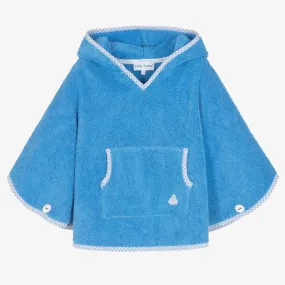 Blue Cotton Towelling Poncho