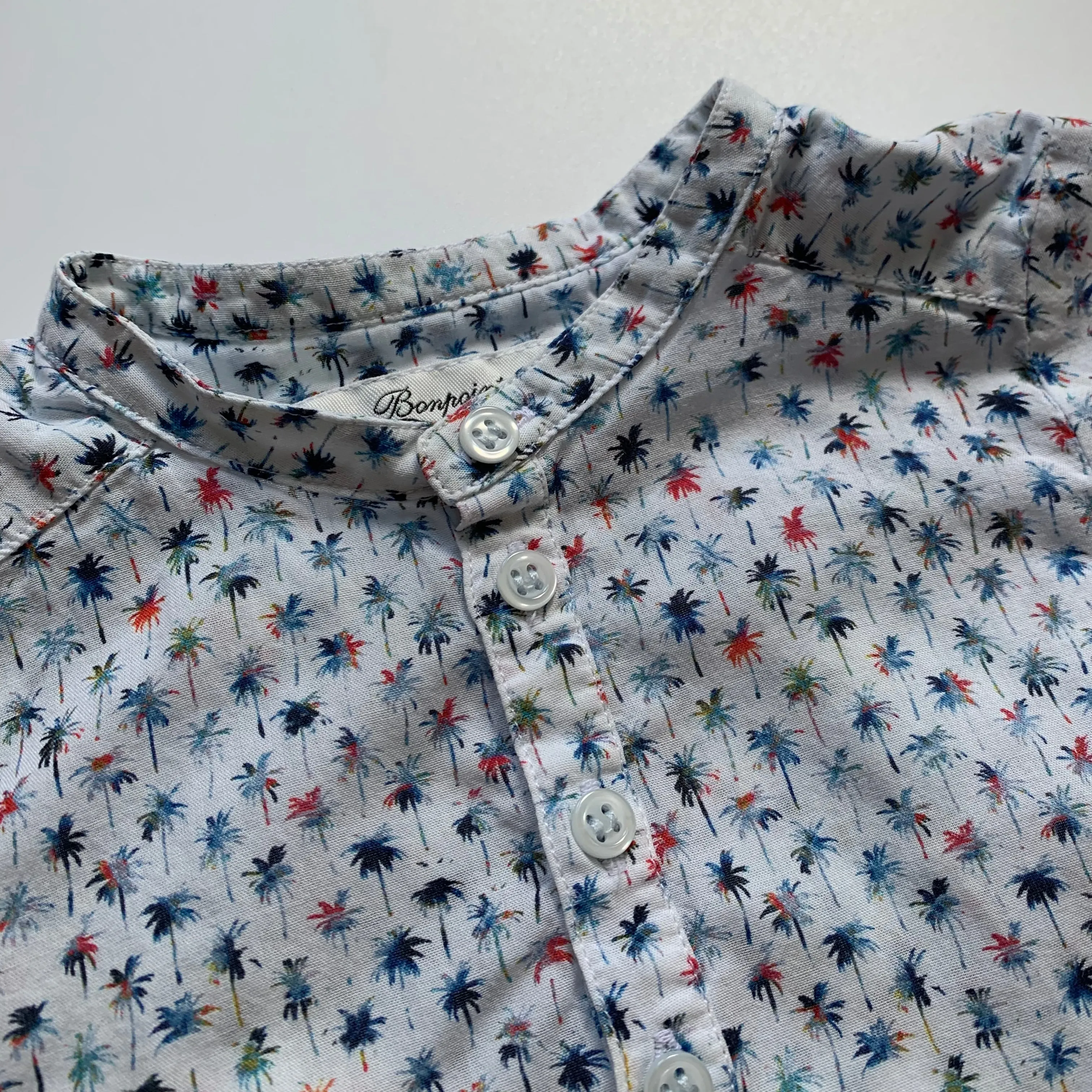 Bonpoint Short Sleeve Palm Print Shirt: 2 Years