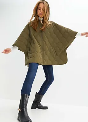 bonprix Zip Through Quilted Poncho