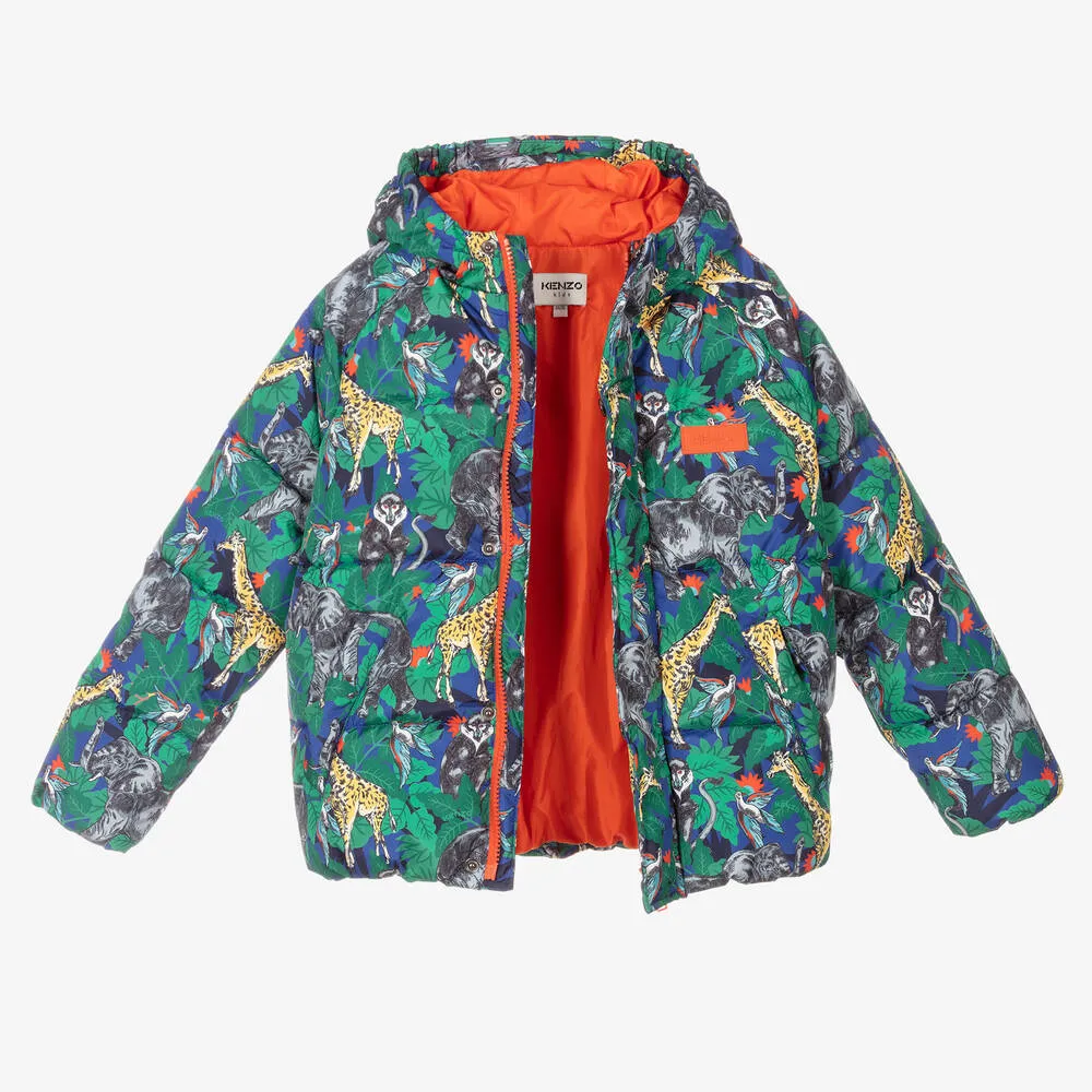 Boys Green Puffer Jacket 