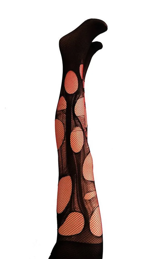 buy 2 get 1 free! Accessorize Agoraphobix double layered torn fishnet tights