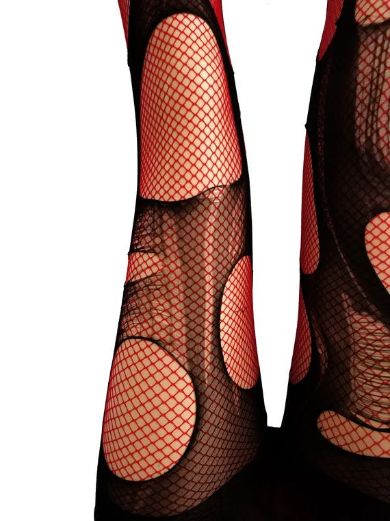 buy 2 get 1 free! Accessorize Agoraphobix double layered torn fishnet tights