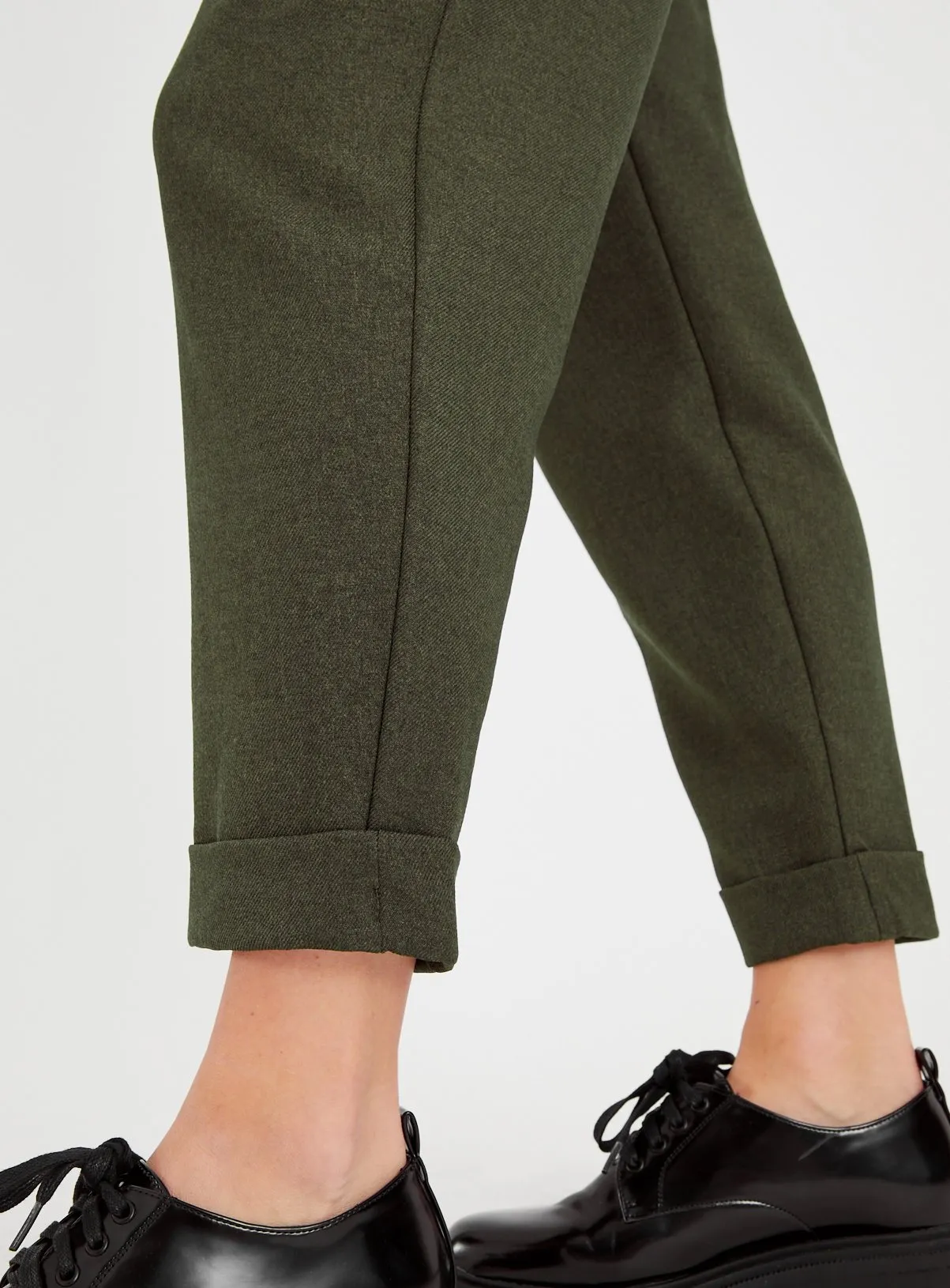 Buy Khaki Tapered Trousers 20R | Trousers | Tu