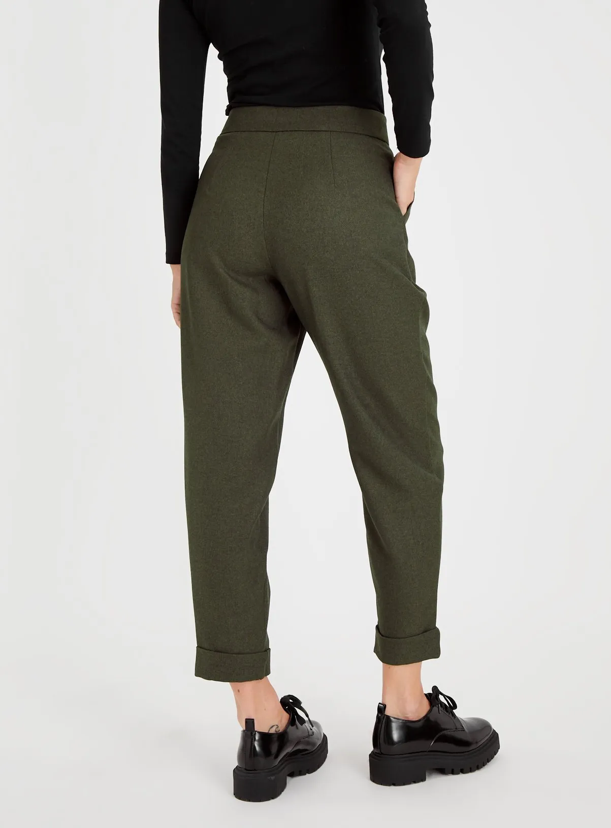 Buy Khaki Tapered Trousers 20R | Trousers | Tu