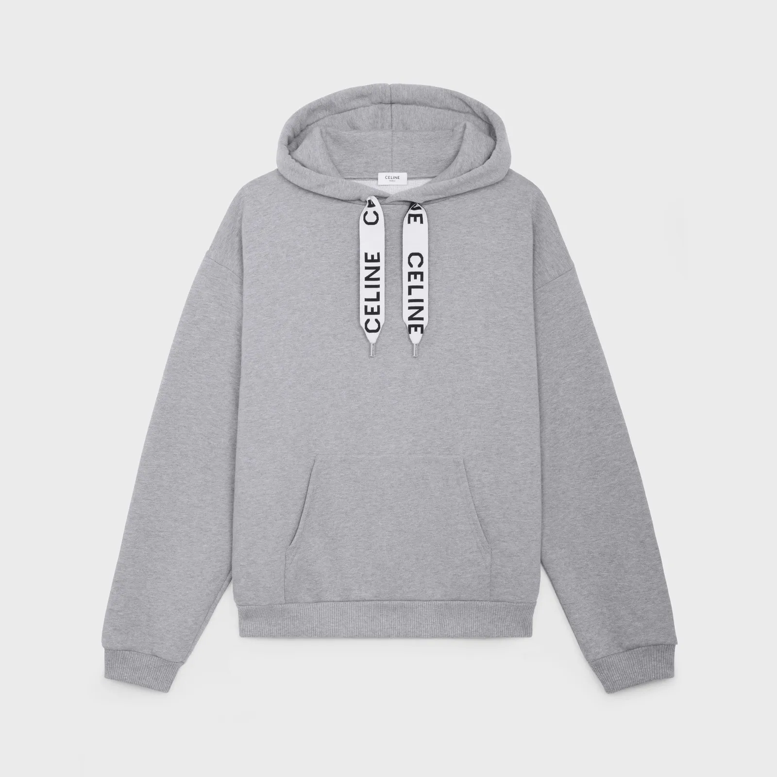 CELINE  |Loose hooded sweatshirt in cotton fleece