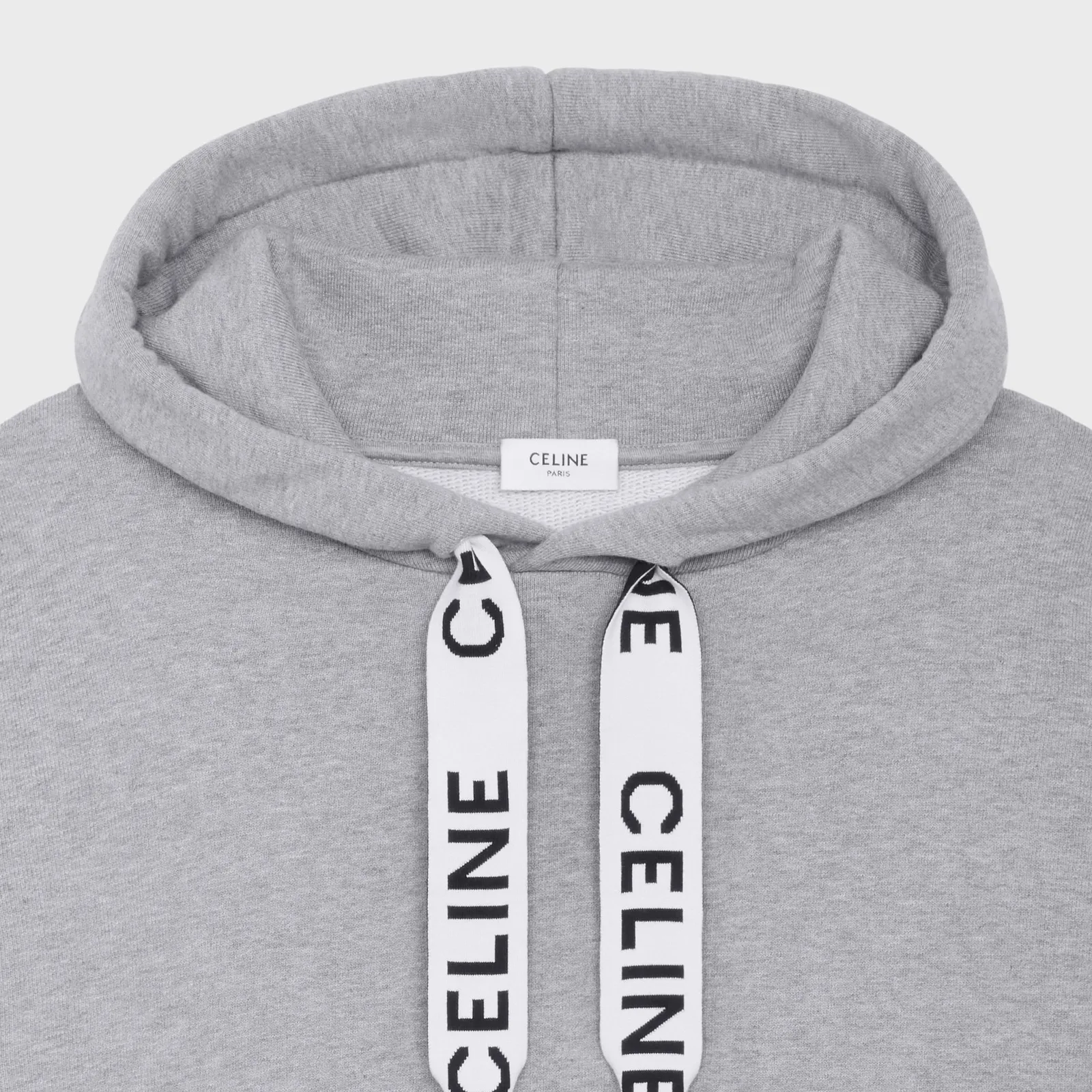 CELINE  |Loose hooded sweatshirt in cotton fleece