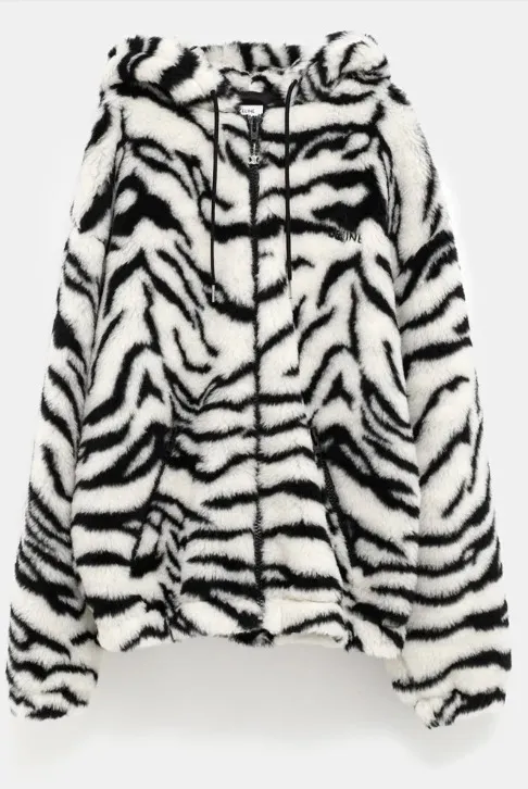 CELINE  |Zebra Patterns Wool Long Sleeves Other Animal Patterns