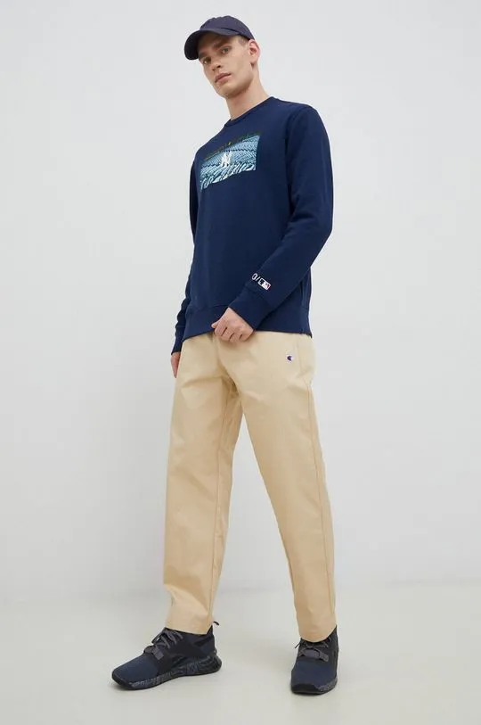 Champion trousers men's beige color