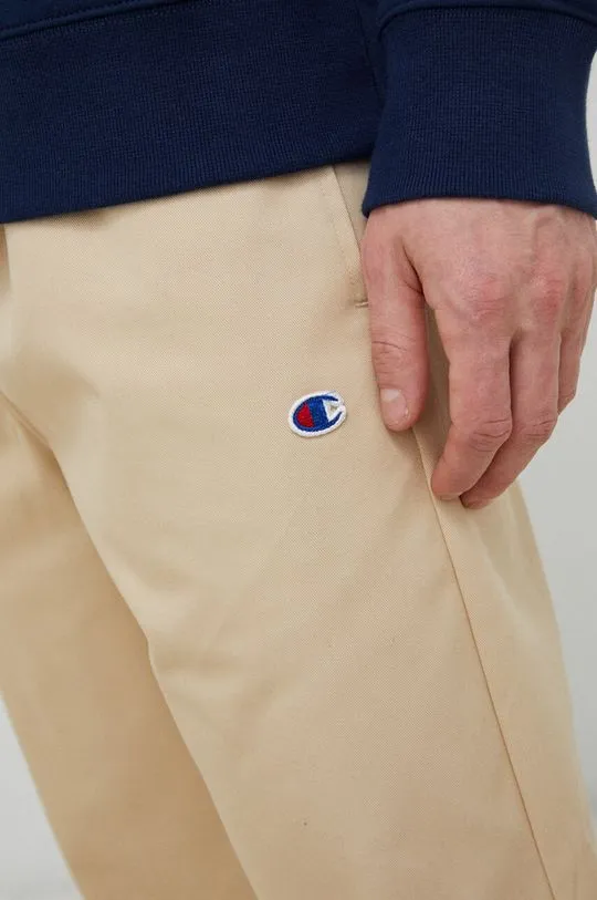 Champion trousers men's beige color