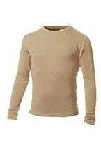 Chocorua Men's Midweight Wool Crew Top Desert Sand