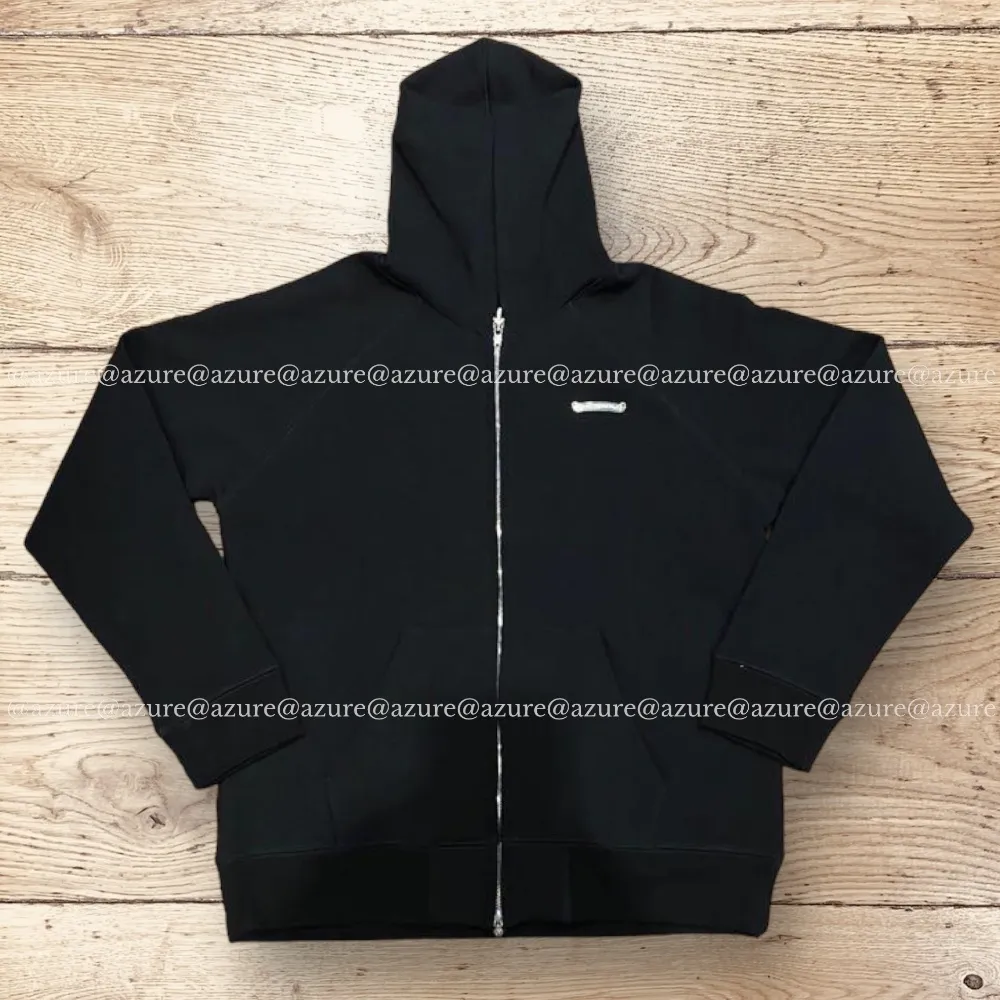 CHROME HEARTS  |Street Style Long Sleeves Plain Logo Hoodies