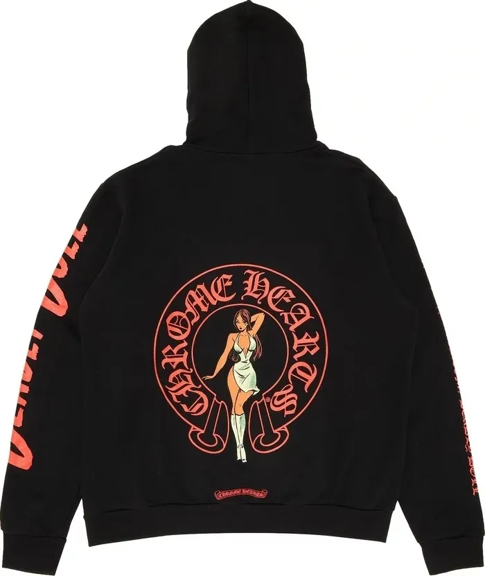 CHROME HEARTS  |Unisex Street Style Bridal Logo Hoodies