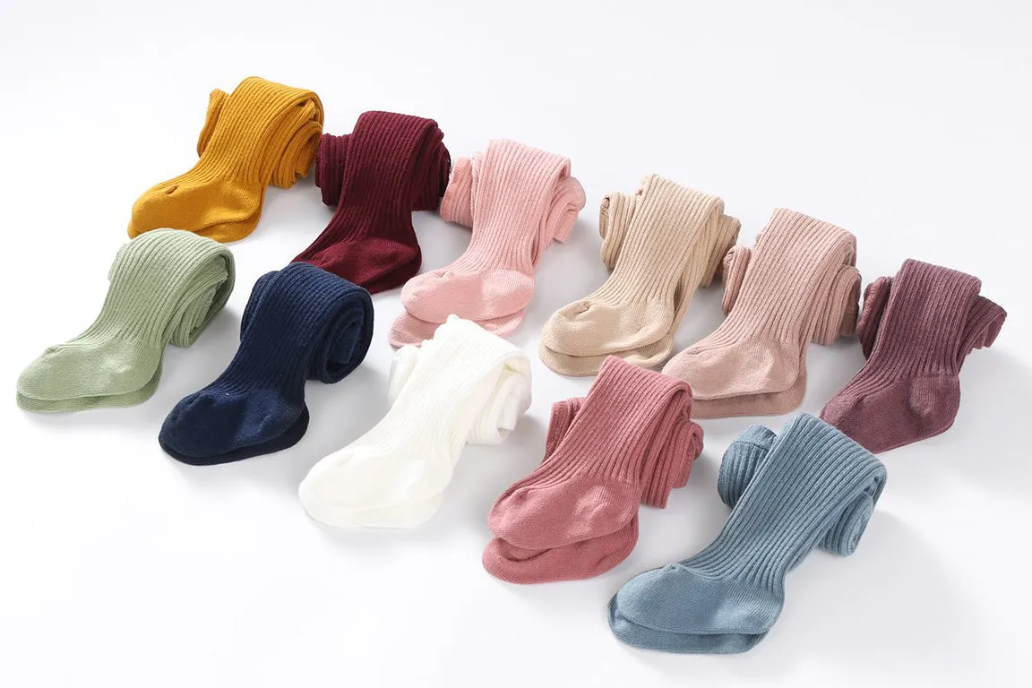 Classic cotton ribbed tights: 0-6M, 6-12M, 1-2Y, 2-3Y, 3-4Y, 4-5Y, 5-6Y, 6-8Y