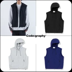 Code graphy  |Unisex Street Style Logo Vests & Gillets