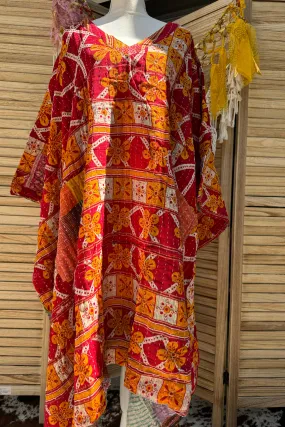 Combo 6- Boheme Vibes Kantha Poncho Tunic Boho Top