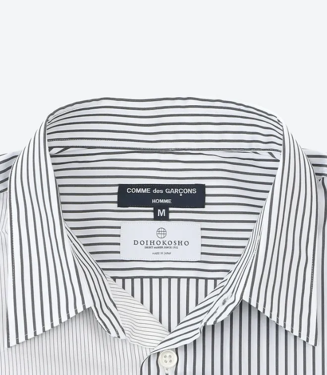 COMME des GARCONS  |Button-down Stripes Short Sleeves Designers Shirts