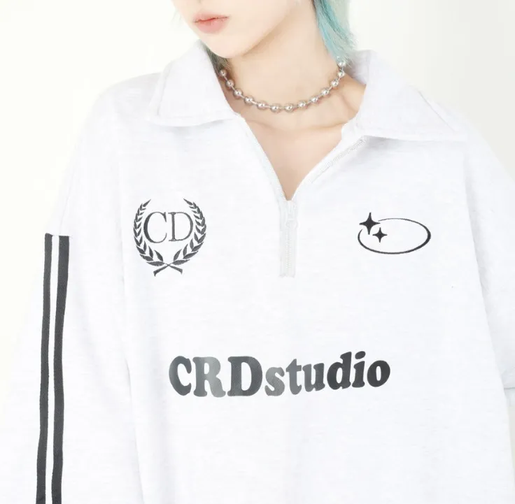 CROSS DRESSLY  |Unisex Street Style Long Sleeves Plain Cotton Logo