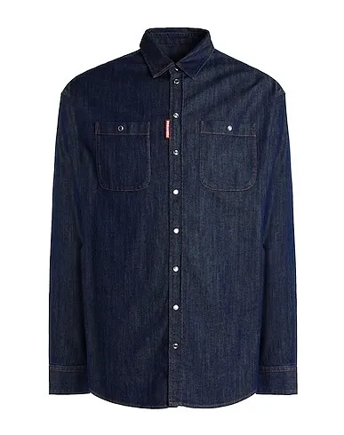 D SQUARED2  |Button-down Denim Long Sleeves Cotton Logo Luxury Shirts