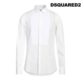 D SQUARED2  |Button-down Long Sleeves Plain Cotton Luxury Shirts