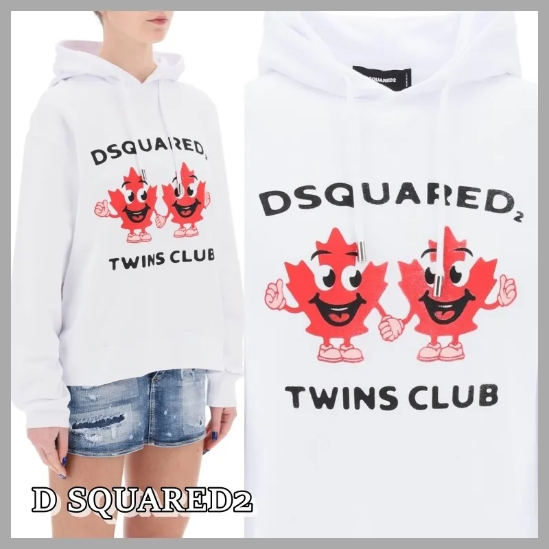 D SQUARED2  |Unisex Street Style Long Sleeves Plain Cotton Logo