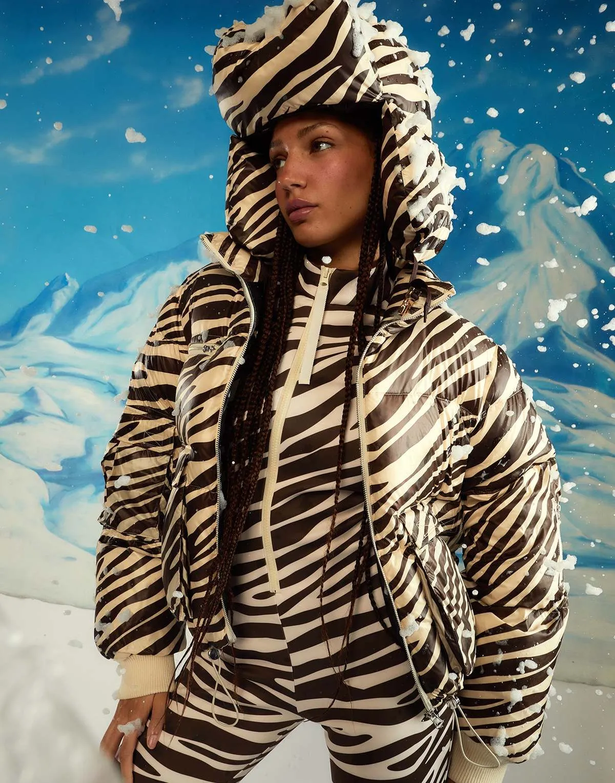 Down Puffer Jacket - Zebra