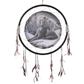 Dreamcatcher (Large) - Lisa Parker Snow Kisses Wolf DCPB04B