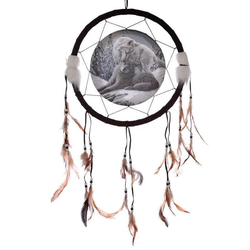 Dreamcatcher (Medium) - Lisa Parker Snow Kisses Wolf DCPB02B