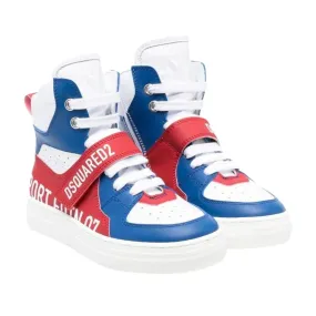 Dsquared2 Sneaker High Top Red; White  & Blue